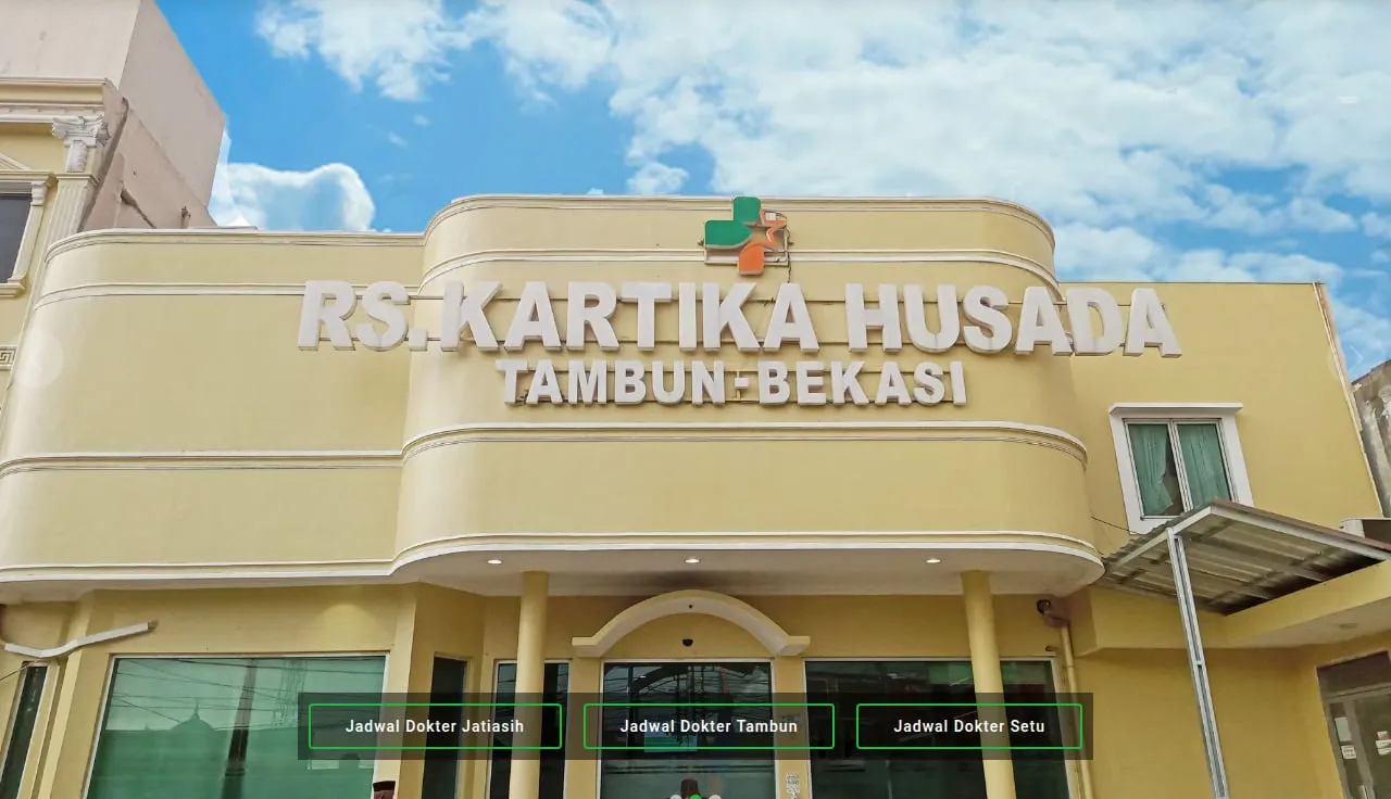 Tampilan website RS Kartika Husada